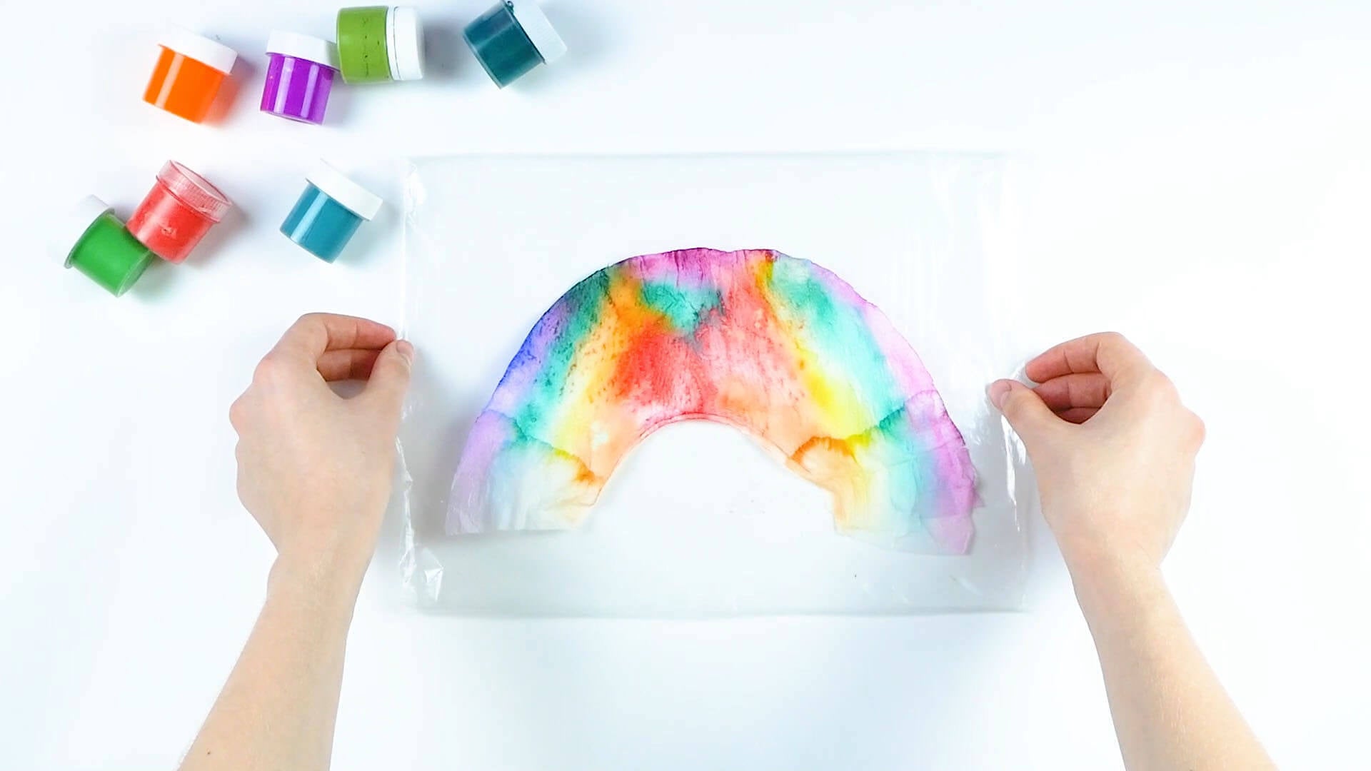 Easy Rainbow Art Activity with Paper Towels & Markers